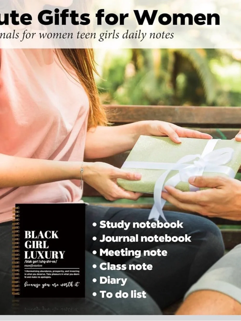 Black Girl Luxury Notebook - Black